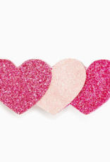 Pink Sparkle Hearts Valentines Clip