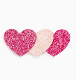 Sweet Wink Pink Sparkle Hearts Valentines Clip