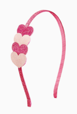 Pink Sparkle Hearts Valentines Headband