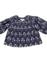 Pink Chicken SALE. Ava Top Navy Strawflower