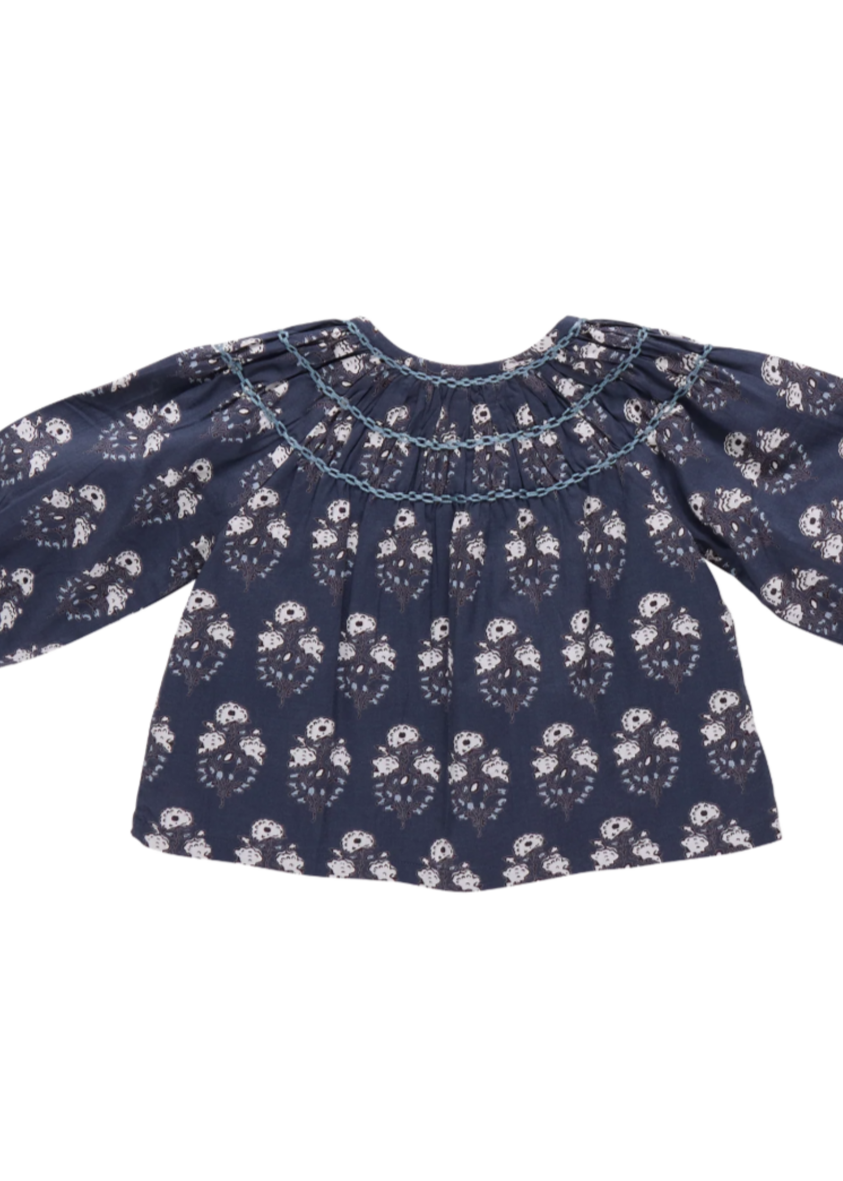 Pink Chicken Ava Top Navy Strawflower