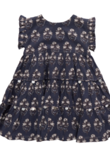 Pink Chicken Peachy Dress Navy Strawflower