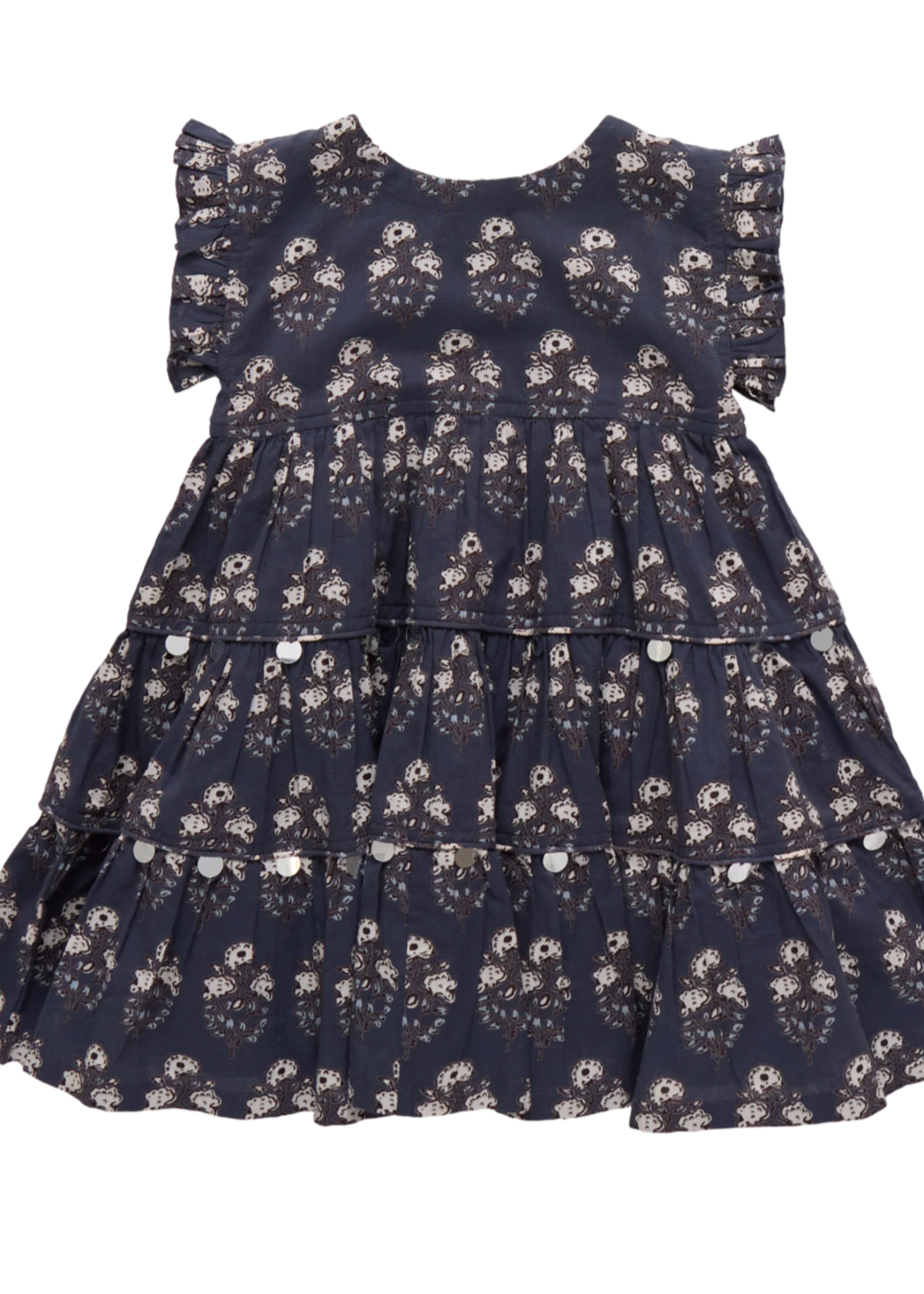 Pink Chicken Peachy Dress Navy Strawflower