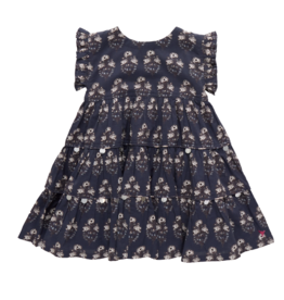 Pink Chicken Peachy Dress Navy Strawflower