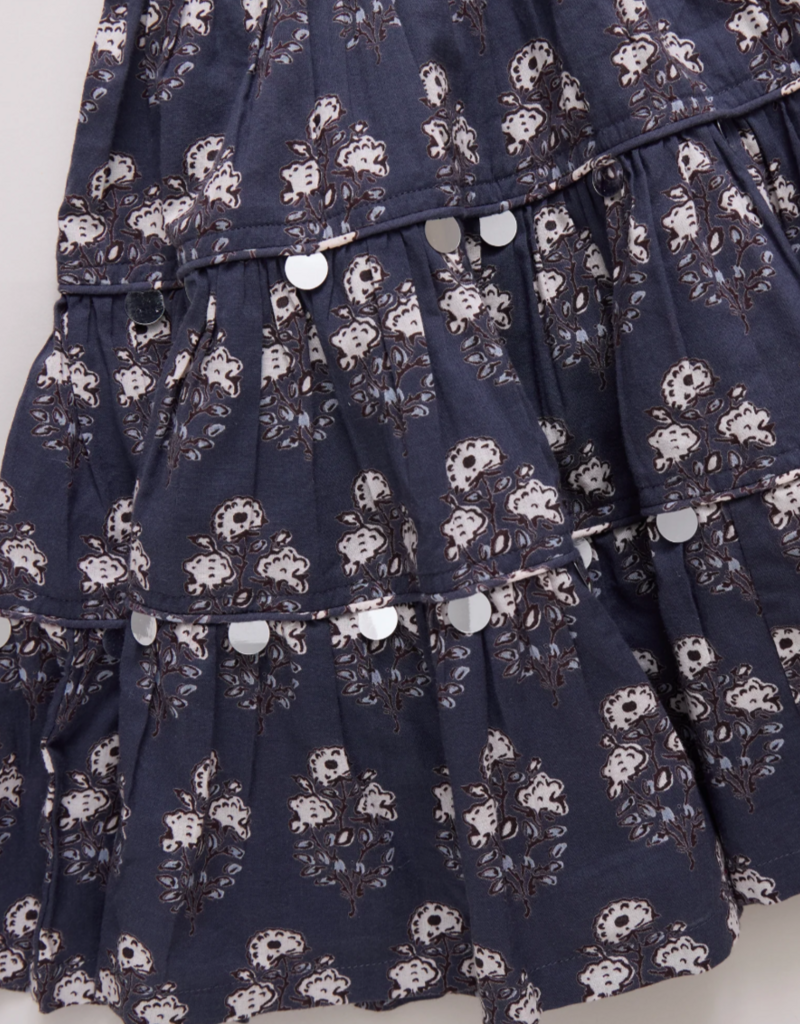 Pink Chicken Peachy Dress Navy Strawflower