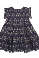 Pink Chicken Peachy Dress Navy Strawflower