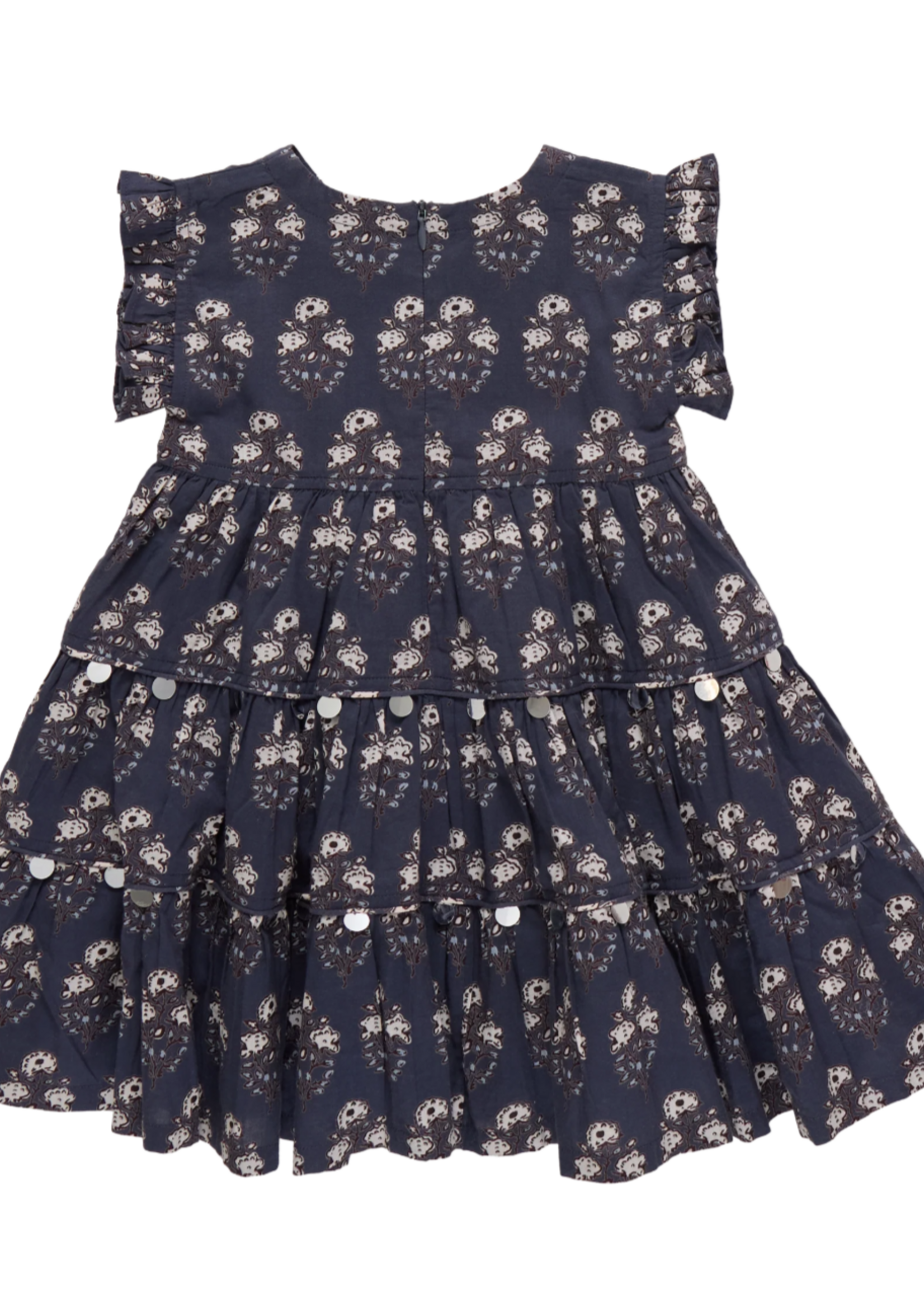 Pink Chicken Peachy Dress Navy Strawflower