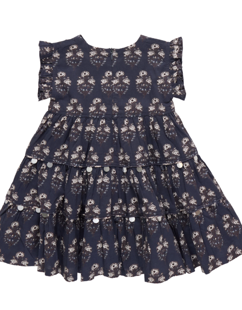 Pink Chicken Peachy Dress Navy Strawflower