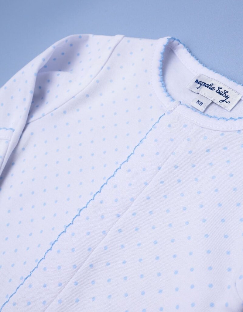 Magnolia Baby Mini Dots Blue Footie
