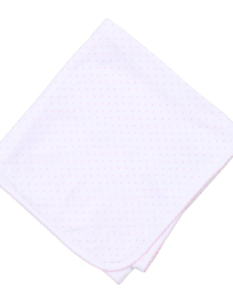 Magnolia Baby Mini Dots Pink Receiving Blanket