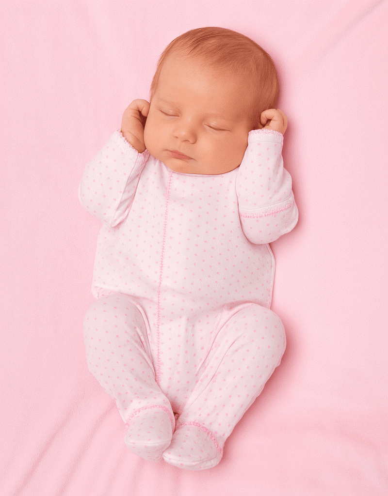 Magnolia Baby Mini Dots Pink Footie