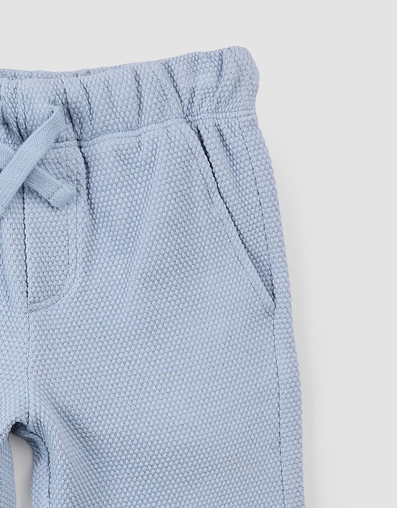 miles the label Dusty Blue Knit Shorts