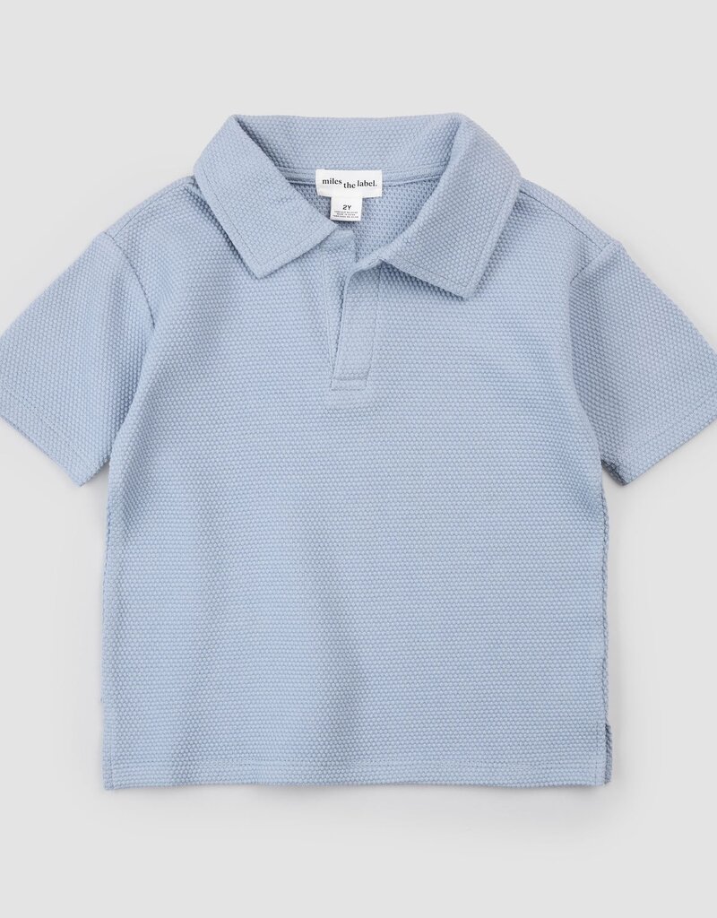 miles the label Dusty Blue S/S Polo