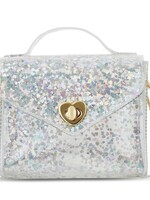 Carrying Kind Gussie Silver Hearts Purse