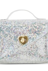 Carrying Kind Gussie Silver Hearts Purse
