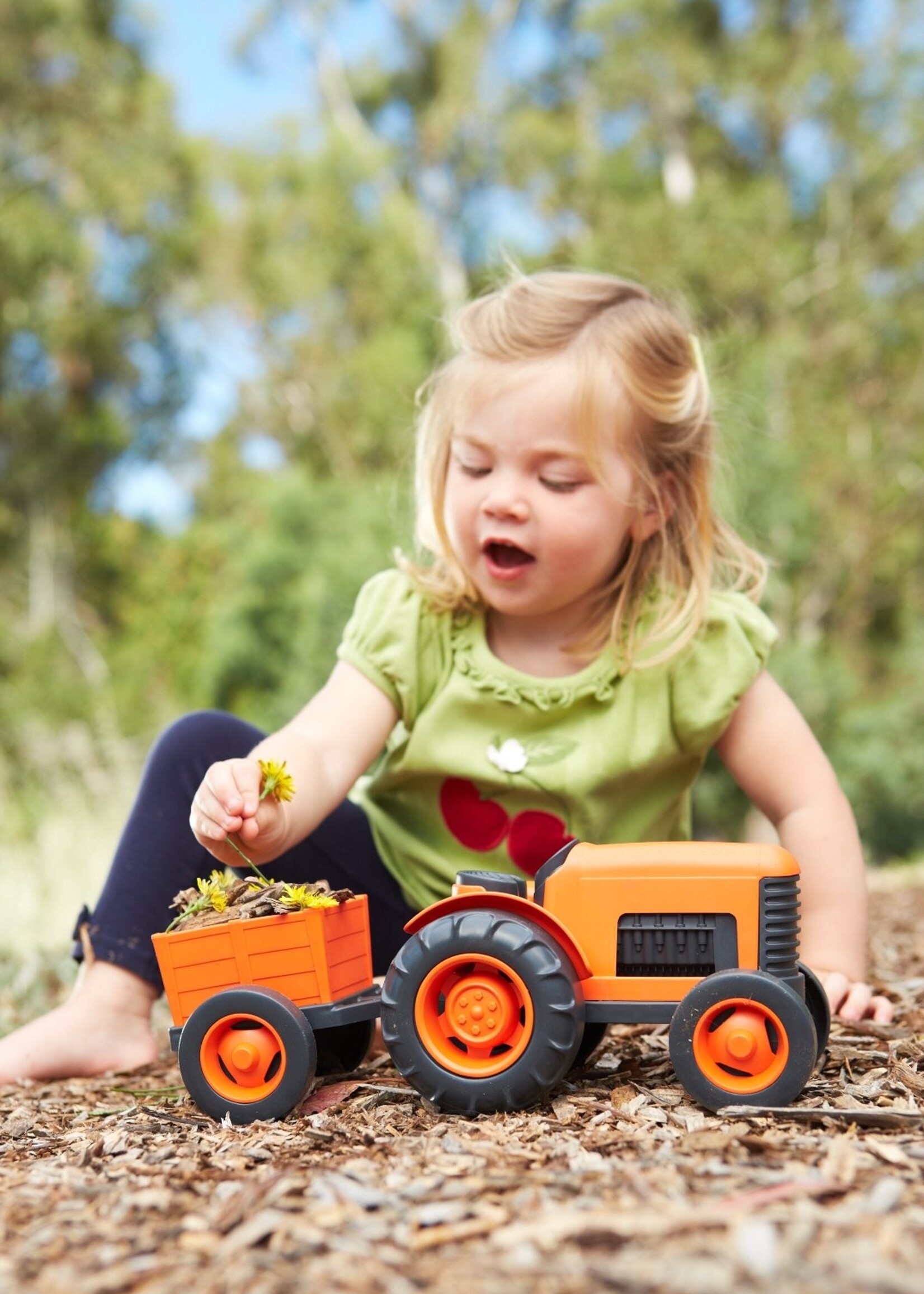 Green Toys Tractor - Orange
