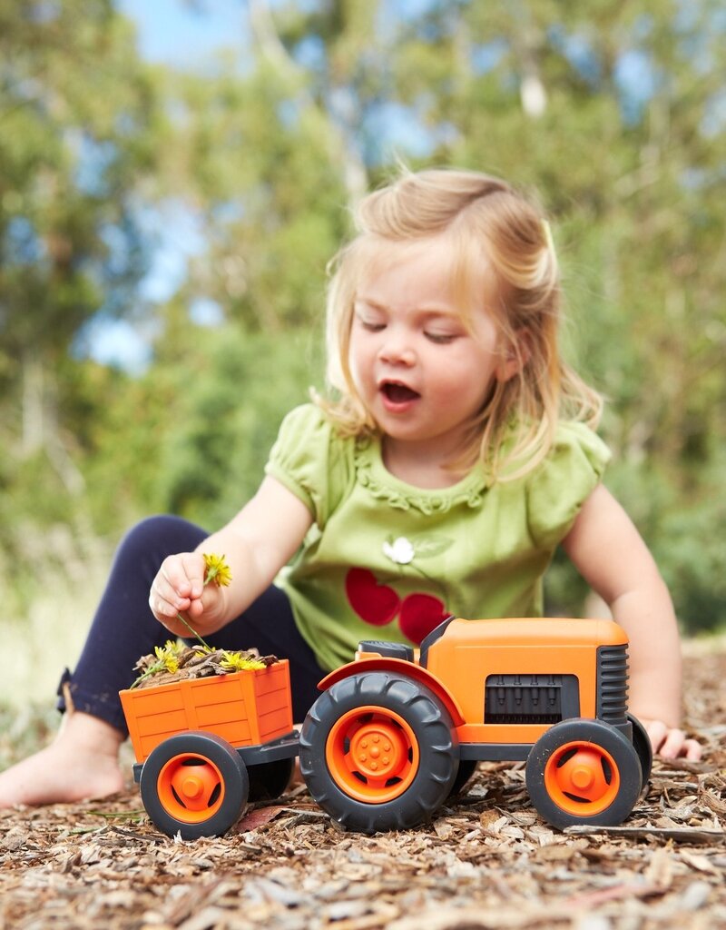 Green Toys Tractor - Orange