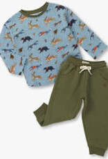 Hatley Kids forest animals graphic tee and pant set