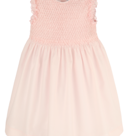 Luli & Me Honey Comb Bishop Pink Dress