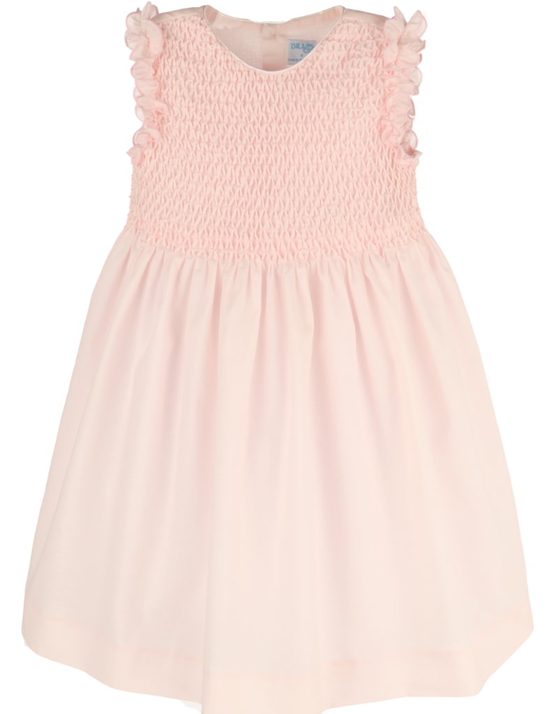 Luli & Me Honey Comb Bishop Pink Dress