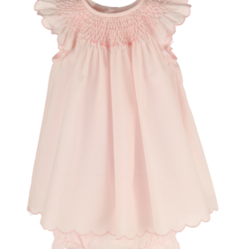 Luli & Me Honey Comb Bishop Pink Infant Dress
