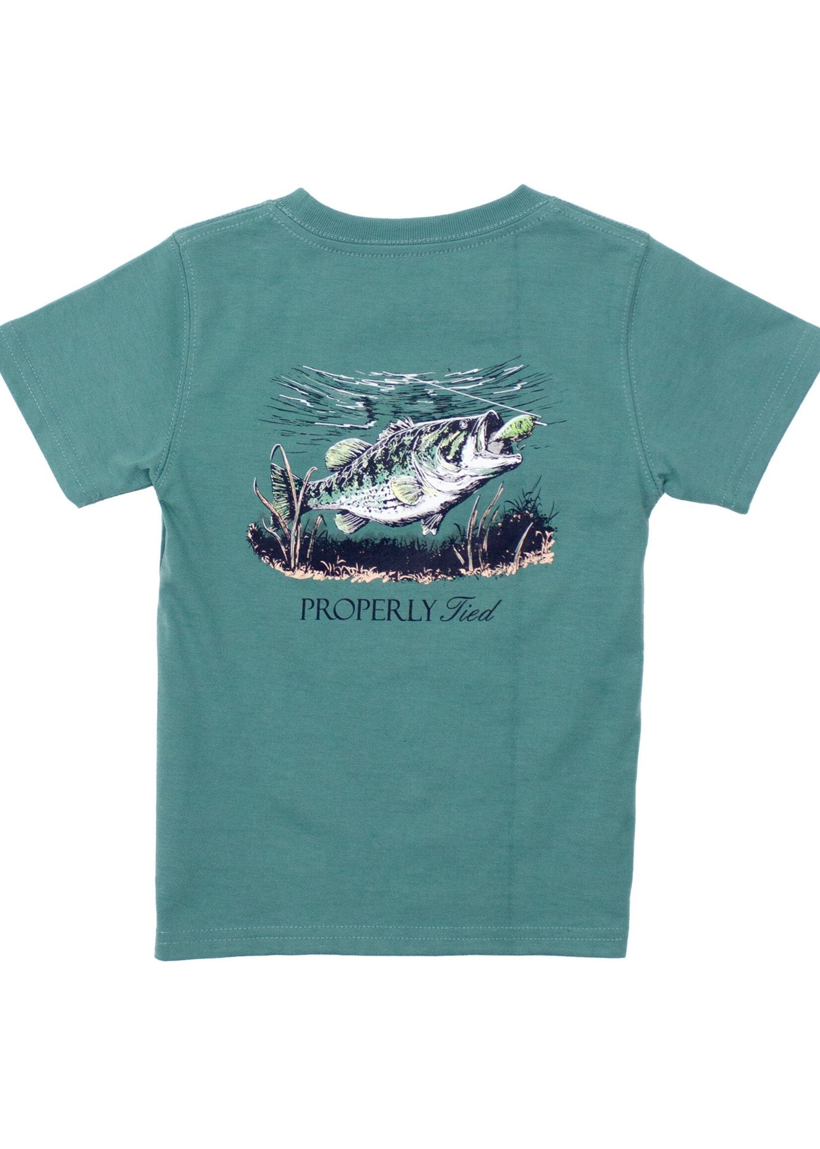 Properly Tied Set the Hook S/S Marine Green