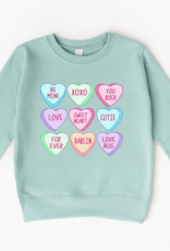 Benny & Ray Apparel Conversation Hearts Candy Sweatshirt