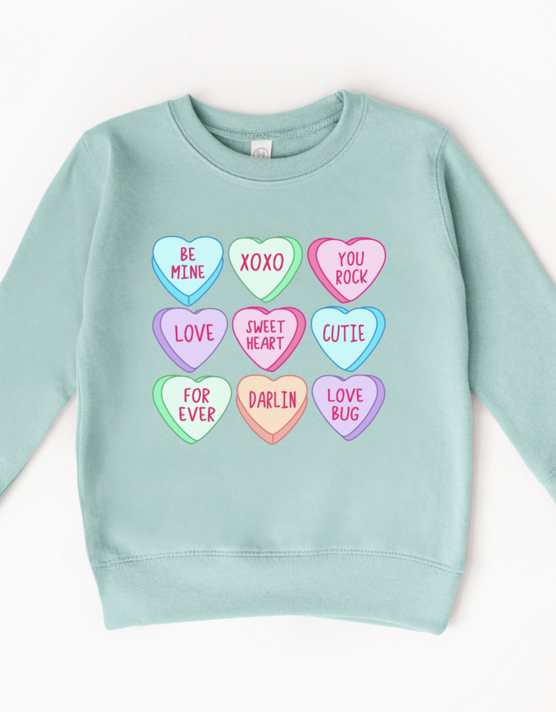 Benny & Ray Apparel Conversation Hearts Candy Sweatshirt