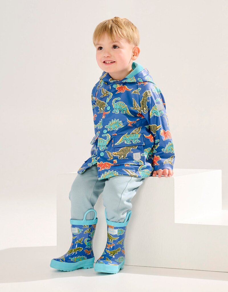 Hatley Kids Dino Party Snap Rain Coat