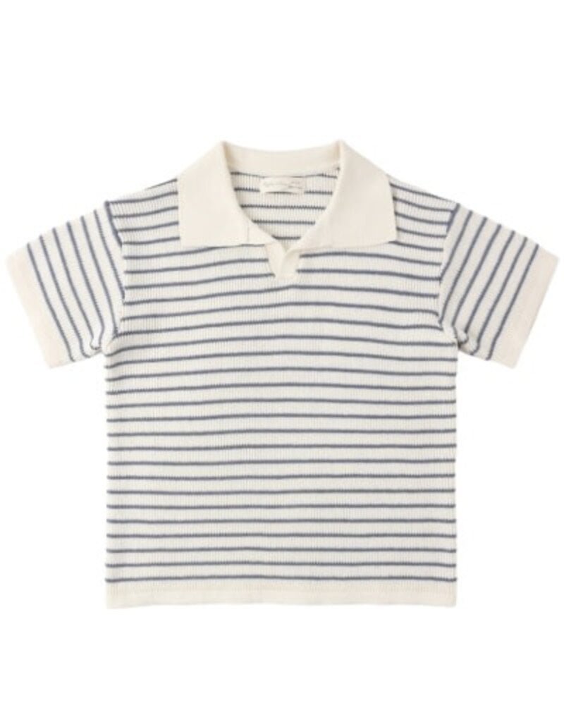 Rylee + Cru Inc. CHANDLER KNIT POLO MARINE STRIPE