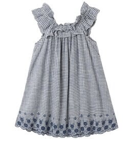 Rylee + Cru Inc. LENNON DRESS MARINE GINGHAM