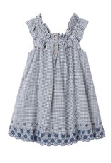 Rylee + Cru Inc. LENNON DRESS MARINE GINGHAM
