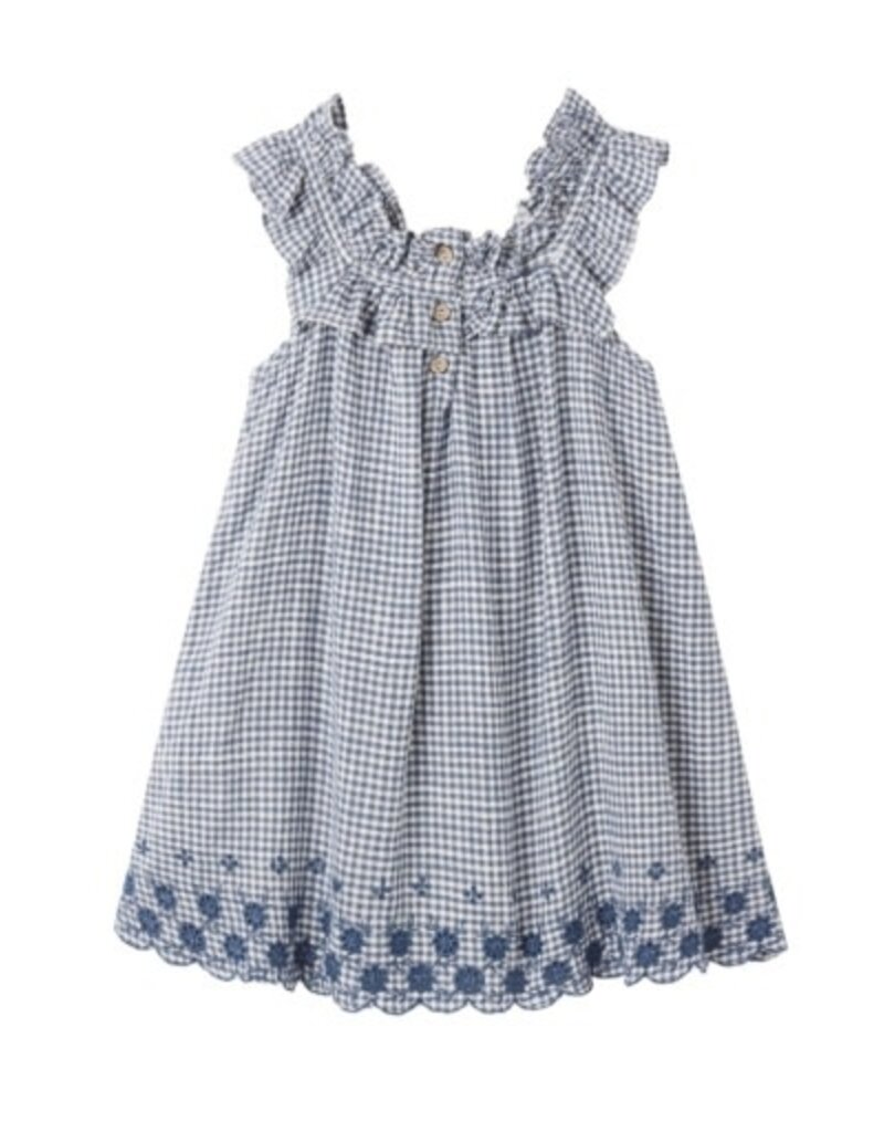 Rylee + Cru Inc. LENNON DRESS MARINE GINGHAM
