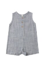 Rylee + Cru Inc. MAVRICK ROMPER MARINE GINGHAM