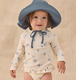 Rylee + Cru Inc. RASHGUARD GIRLS SET SEASHELLS
