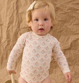 Rylee + Cru Inc. DELPHINE RASHGUARD ONE-PIECE BLOSSOM