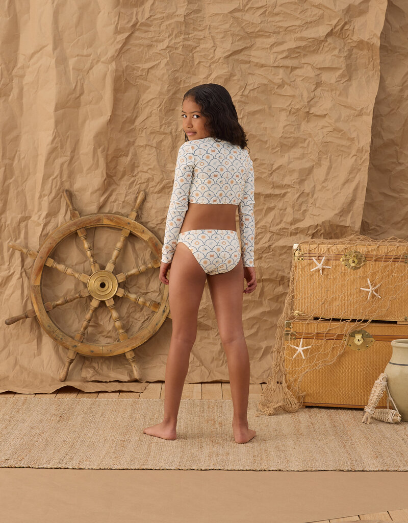 Rylee + Cru Inc. CROP RASHGUARD SET NAUTICAL