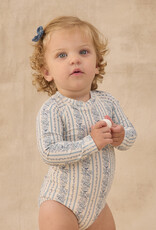 Rylee + Cru Inc. DELPHINE RASHGUARD ONE-PIECE BLUE FLORAL