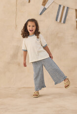 Rylee + Cru Inc. WIDE LEG PANT MARINE GINGHAM