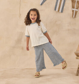 Rylee + Cru Inc. WIDE LEG PANT MARINE GINGHAM