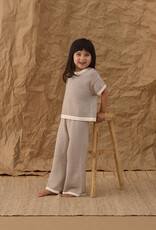 Rylee + Cru Inc. KNIT WIDE LEG PANT CHOCOLATE STRIPE