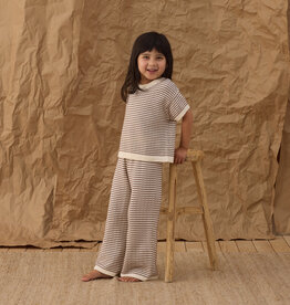 Rylee + Cru Inc. KNIT WIDE LEG PANT CHOCOLATE STRIPE