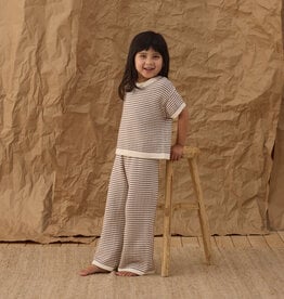 Rylee + Cru LLC SALE KNIT WIDE LEG PANT CHOCOLATE STRIPE