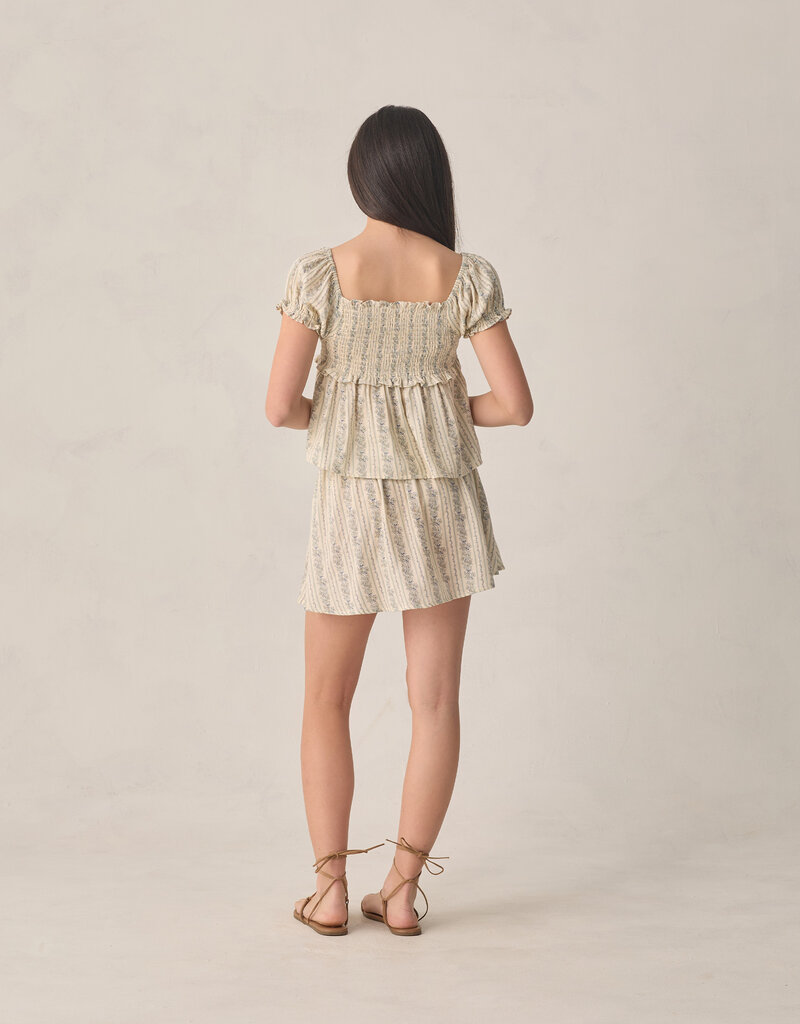 Rylee + Cru Inc. TEEN JUBILEE TOP BLUE FLORAL NATURAL