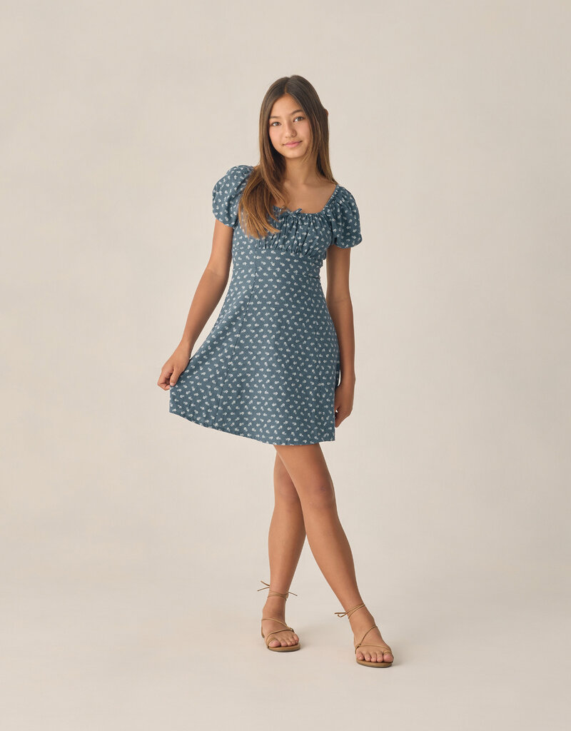 Rylee + Cru Inc. TEEN IVY DRESS DITSY MARINE