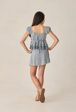 Rylee + Cru LLC TEEN RYLAN TOP MARINE GINGHAM