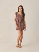 Rylee + Cru LLC SALE. TEEN RACHEL SKIRT CHOCOLATE POLKA DOT