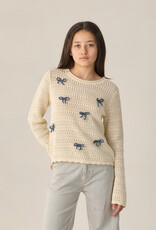Rylee + Cru Inc. CROCHET KNIT PULLOVER BOWS