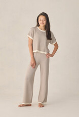 Rylee + Cru LLC TEEN KNIT WIDE LEG PANT CHOCOLATE STRIPE