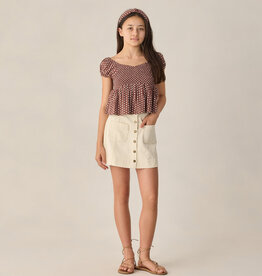 Rylee + Cru Inc. TEEN DENVER MINI SKIRT NATURAL
